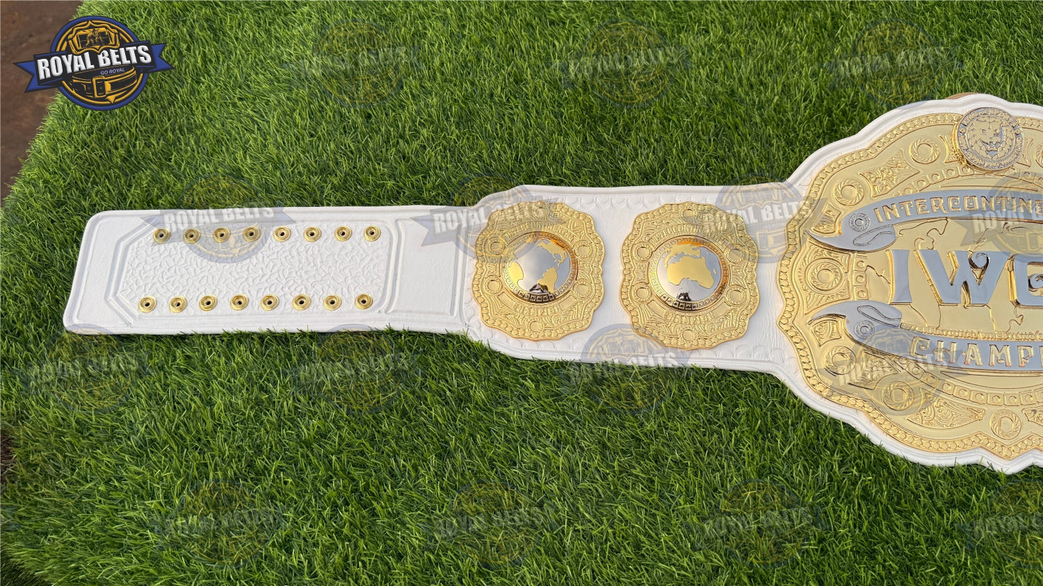 Pro wrestling IWGP Intercontinental belt with heavyweight metal construction Made by Royal Belts