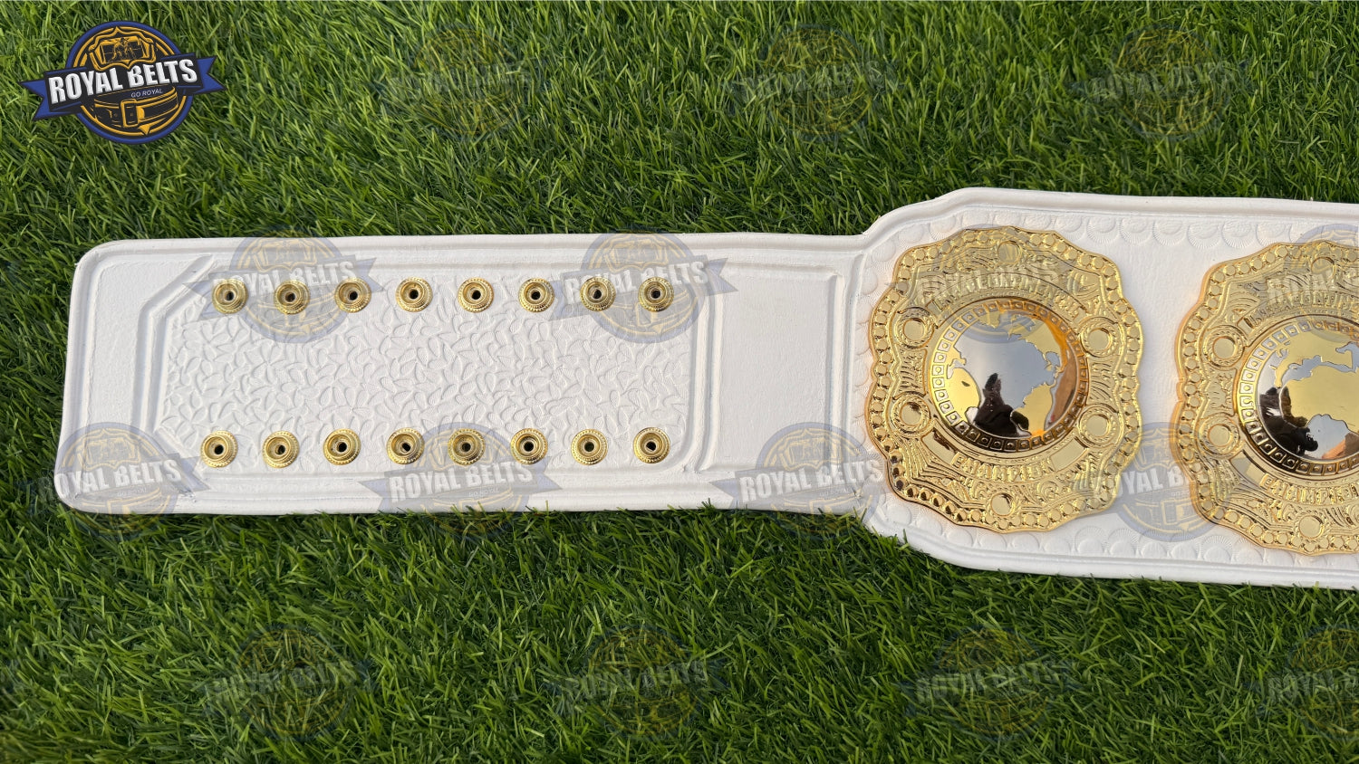 IWGP Intercontinental title belt collectible with polished dual finish