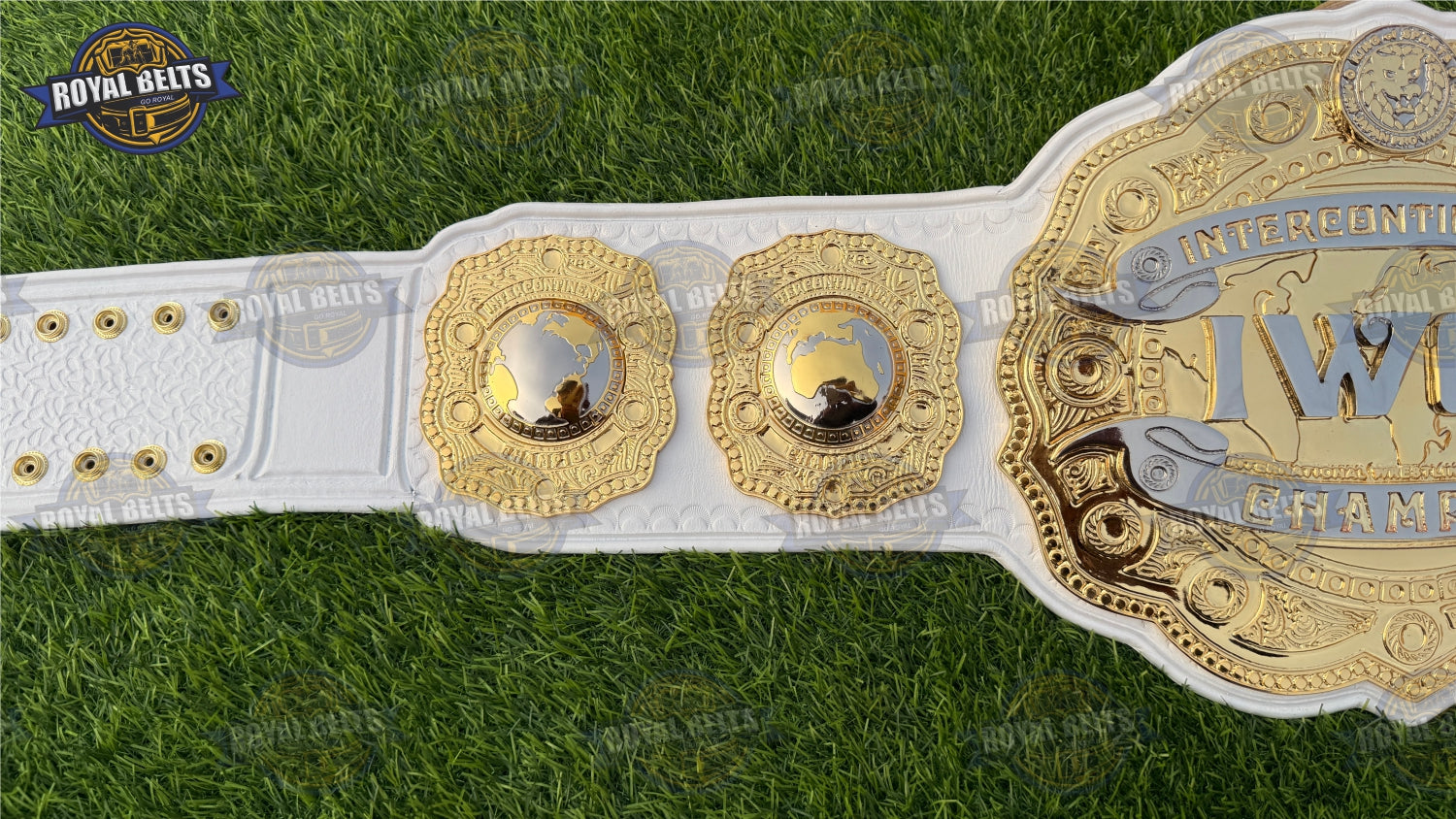 Wrestling belt IWGP Intercontinental with durable leather backing