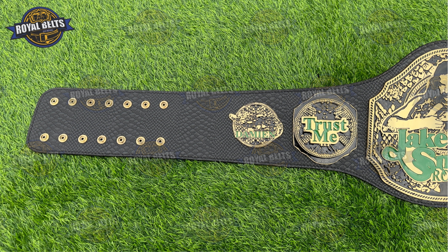 Jake The Snake pro wrestling belt with premium metal center plate