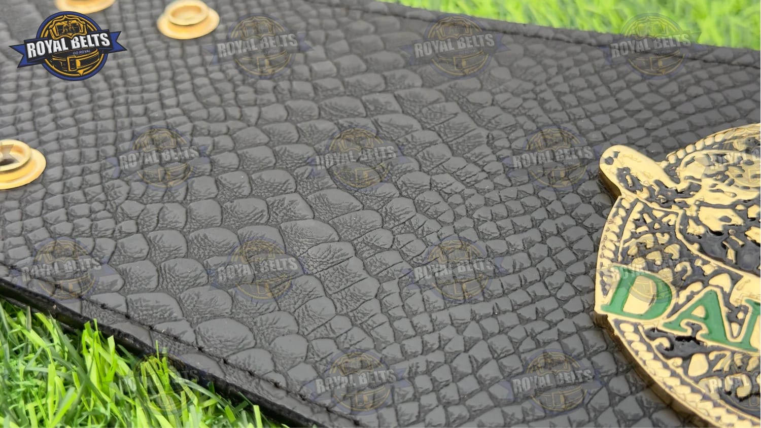 Wrestling belt Jake The Snake edition with stitched black leather strap