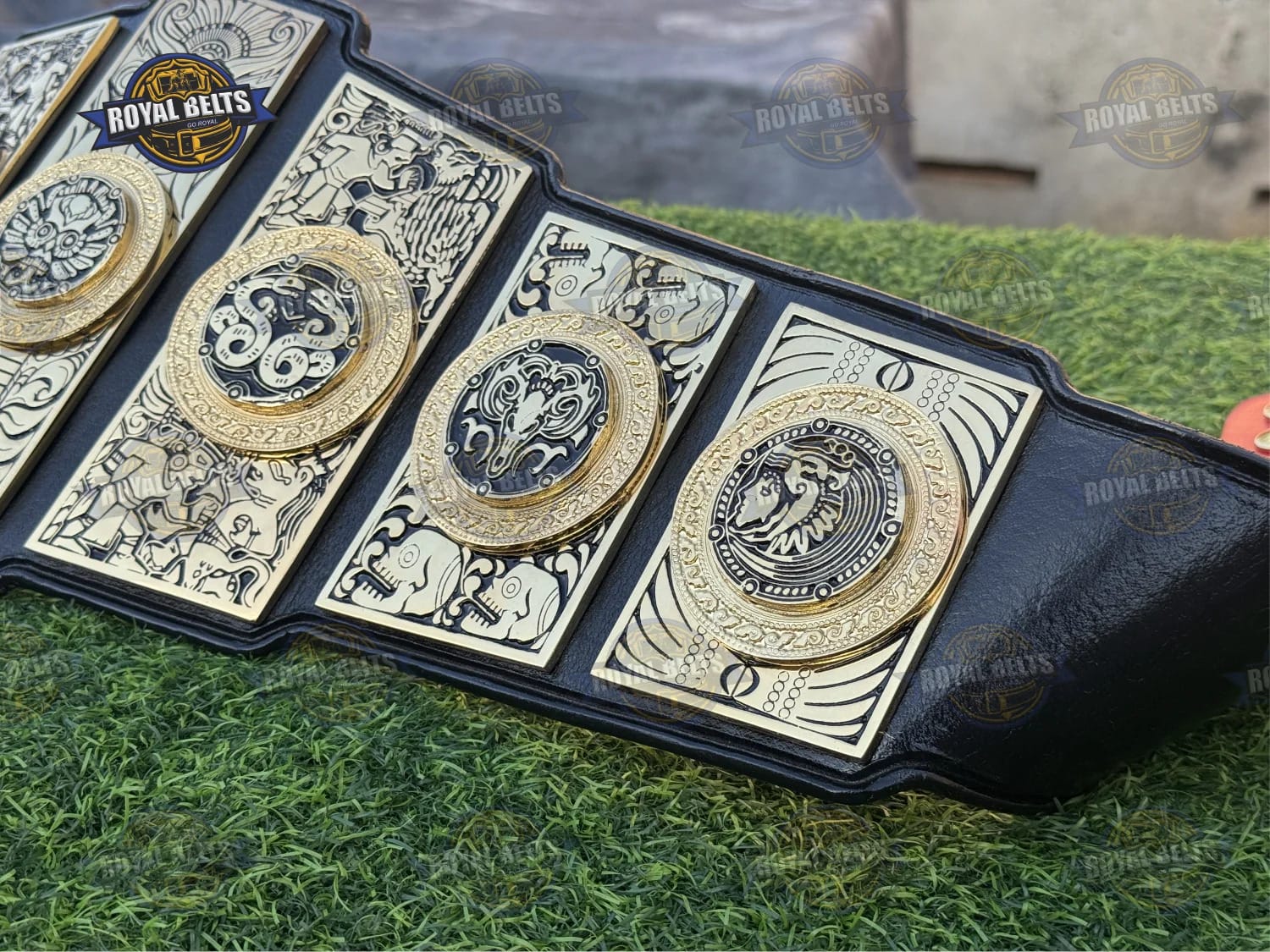 Lucha Underground GOG championship belt triple layer CNC engraved plates