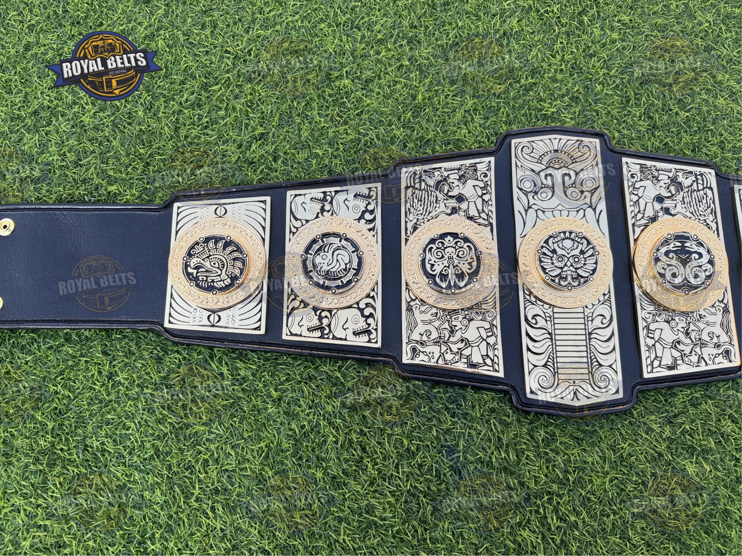 Lucha Underground GOG wrestling title belt triple layer metal plates Crafted by Royal Belts 