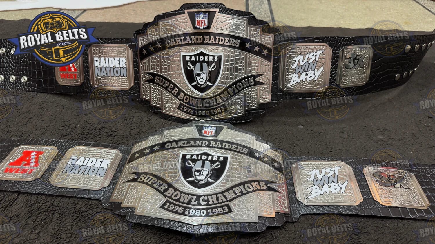 Lasco's NFL Oakland Las Vegas Raiders Super Bowls Title Belt
