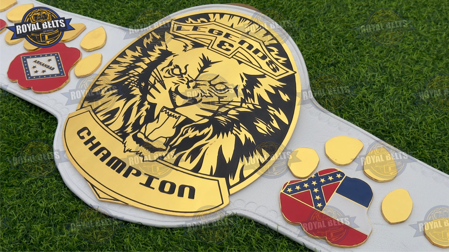 Legends Tiger championship belt custom design with premium leather strap Made by Royal Belts