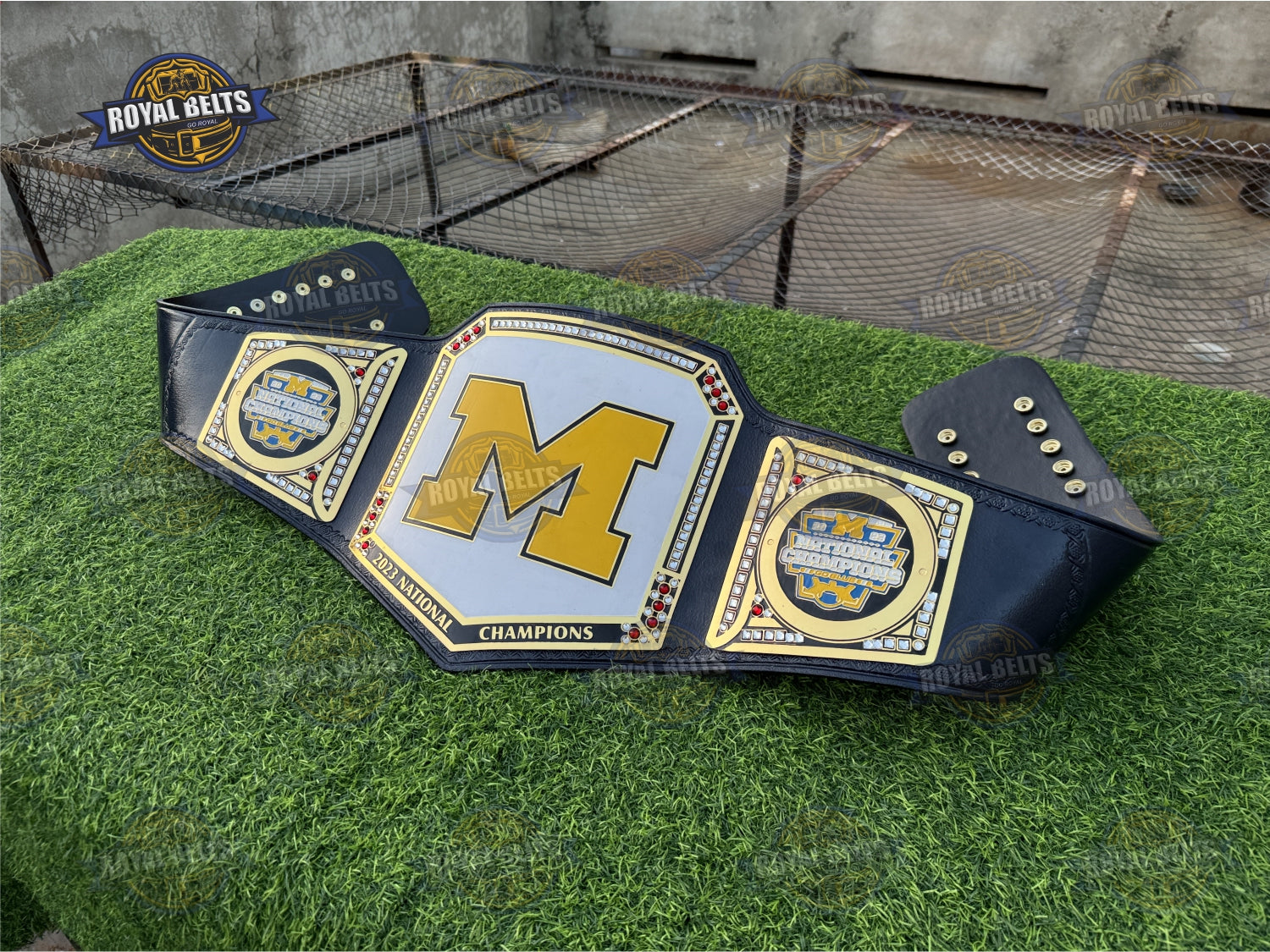 WWE Legacy Michigan Wolverines championship belt custom design