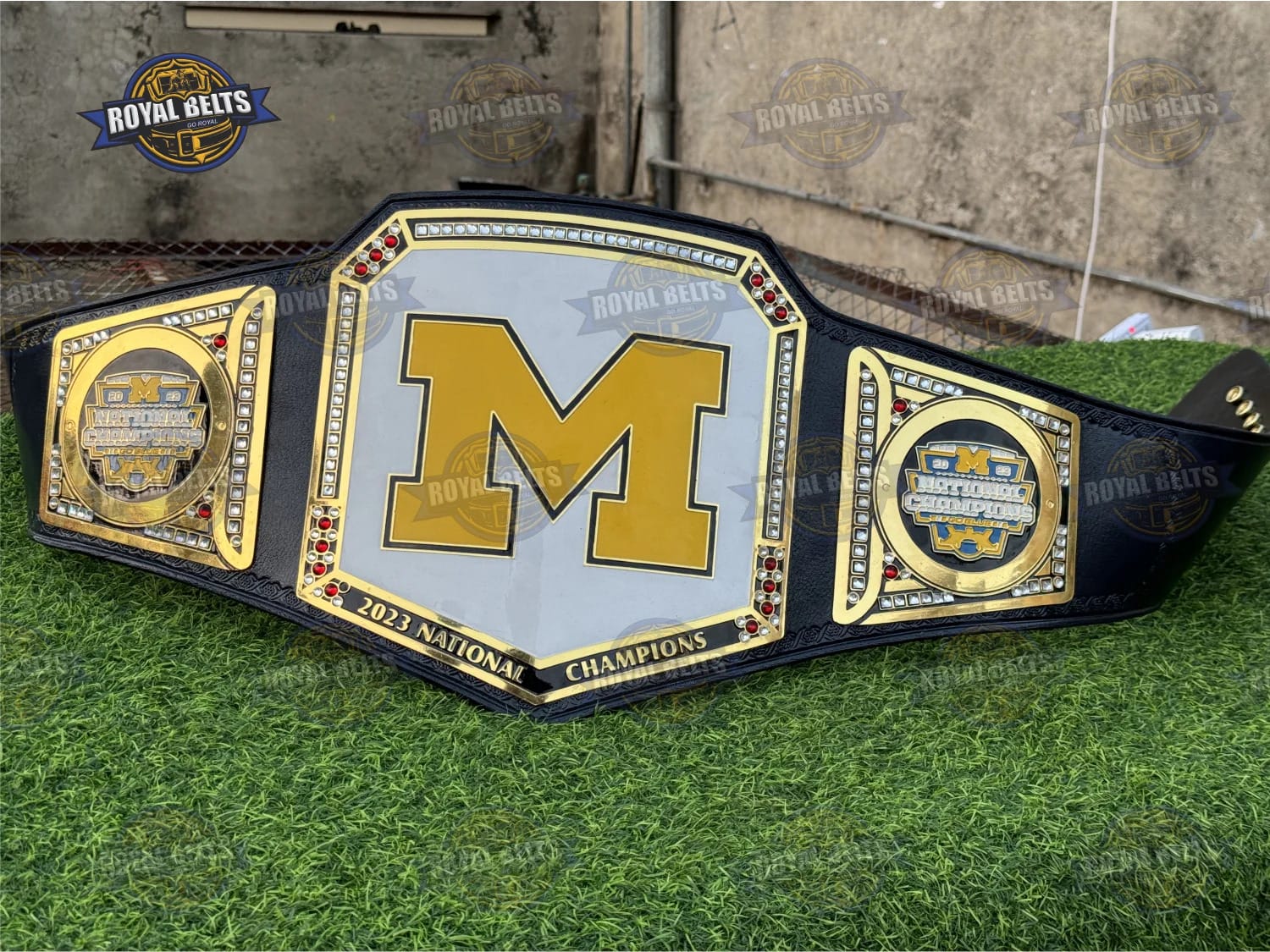 Michigan Wolverines custom WWE Legacy belt premium wrestling collectible Made by Royal Belts