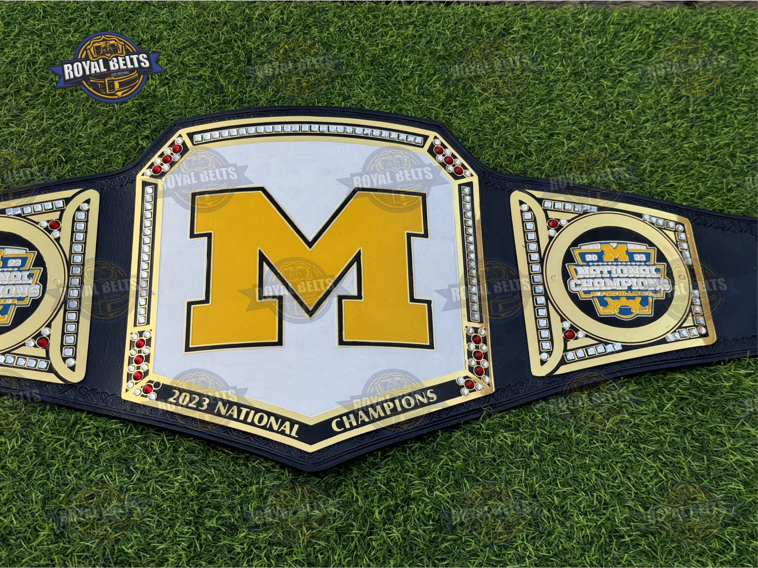 Custom Michigan Wolverines WWE Legacy title belt premium quality