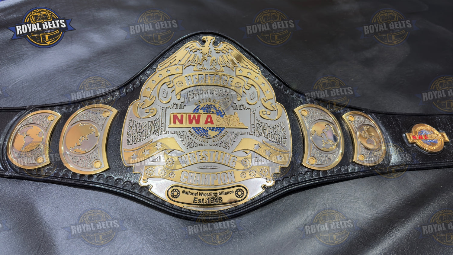 Heritage Wrestling Champion title belt HD CNC premium design Made by Royal Belts