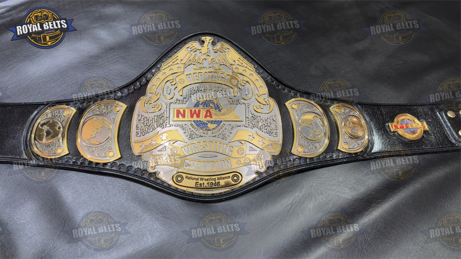 NWA championship belt HD CNC display piece NWA Heritage championship belt HD CNC display piece