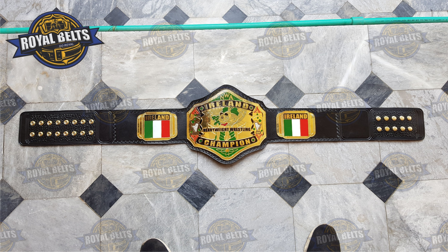 NWA Ireland Wrestling Championship Title Belt Brass Plated
