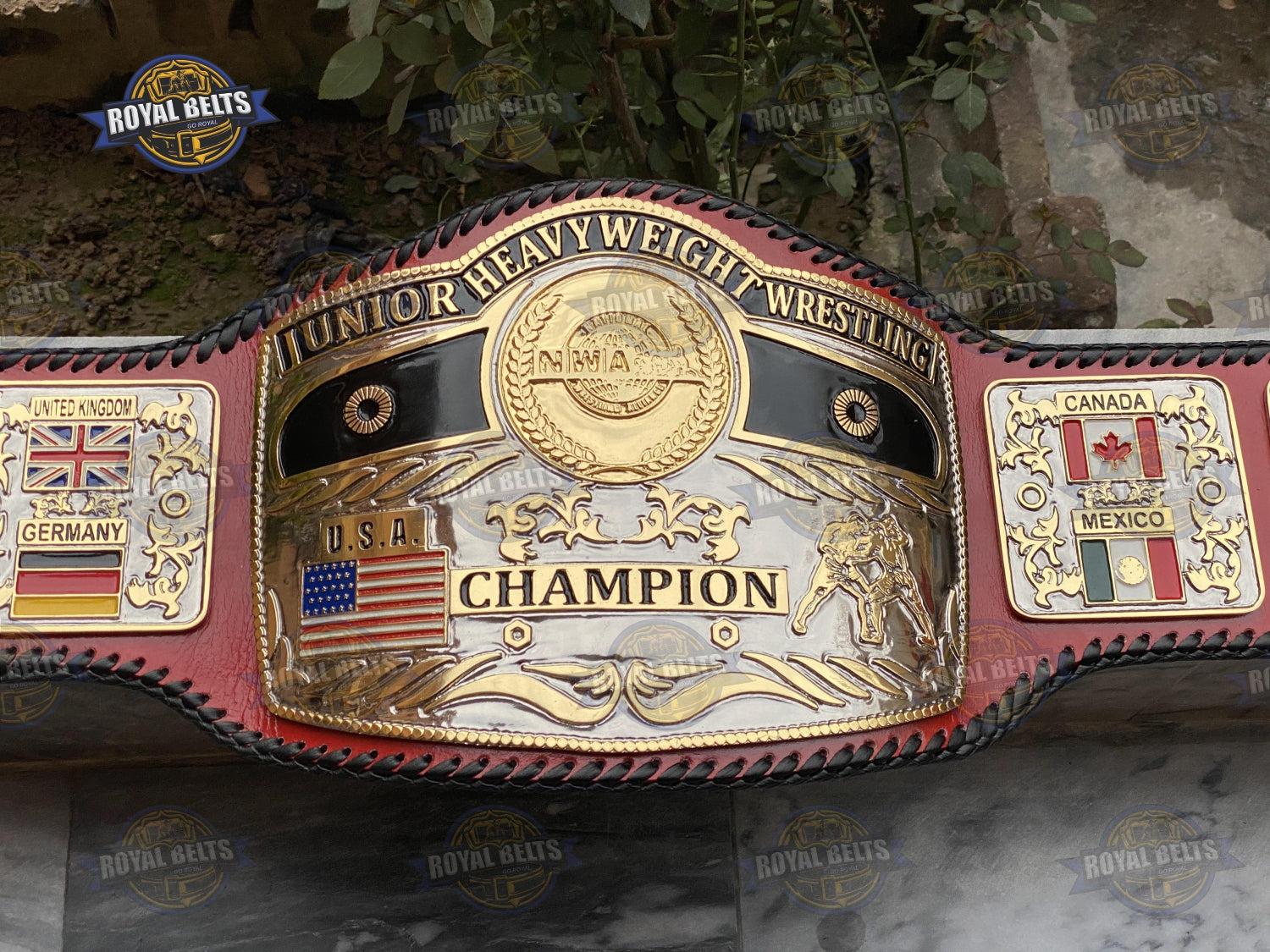 NWA Junior Heavyweight wrestling title belt premium design Manufacture by Royal Belts 