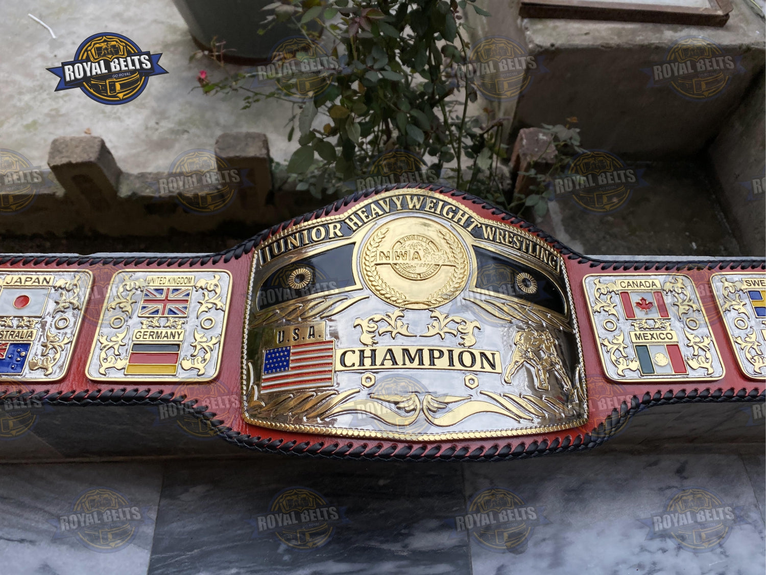 NWA Heavyweight championship belt display piece Made by Royal Belts