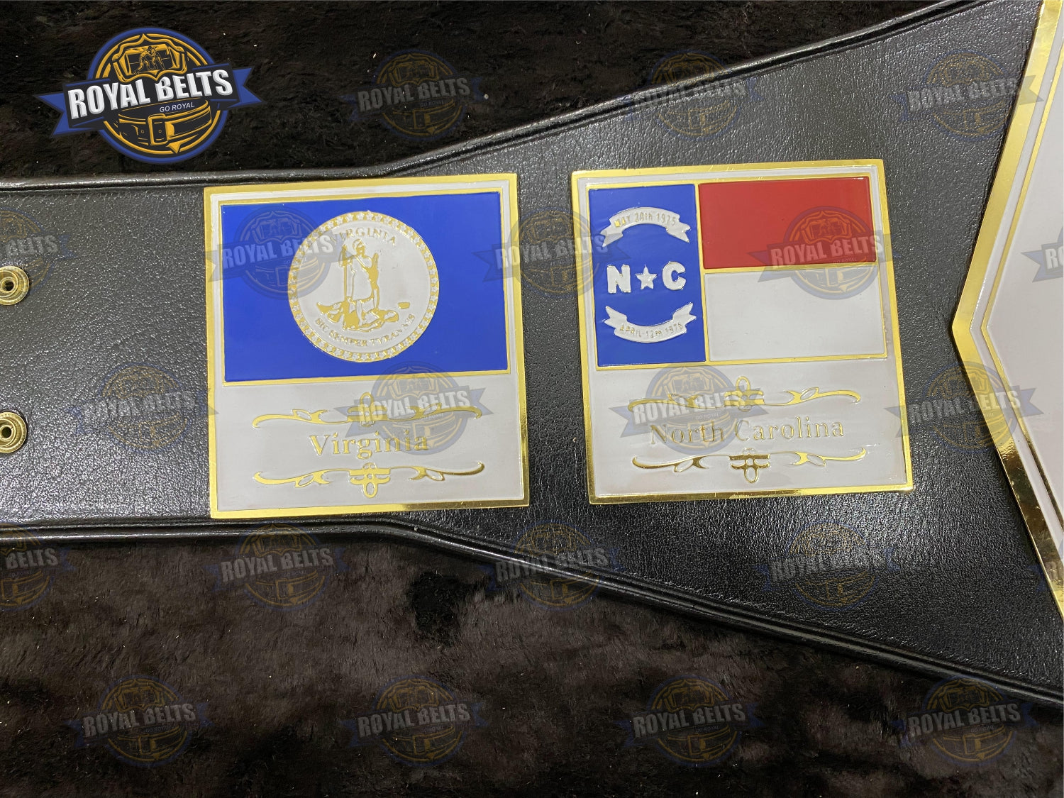 NWA Mid Atlantic Wrestling Championship Title Belt Brass Plated