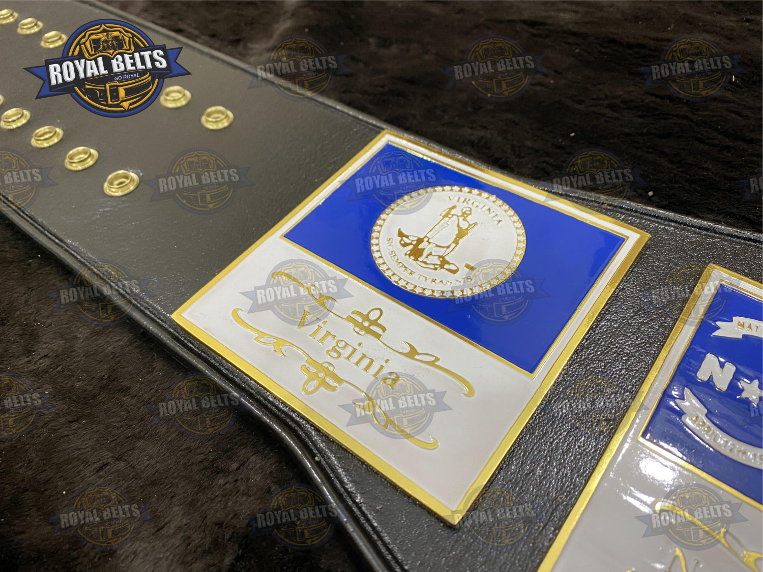 NWA Mid Atlantic Wrestling Championship Title Belt Brass Plated