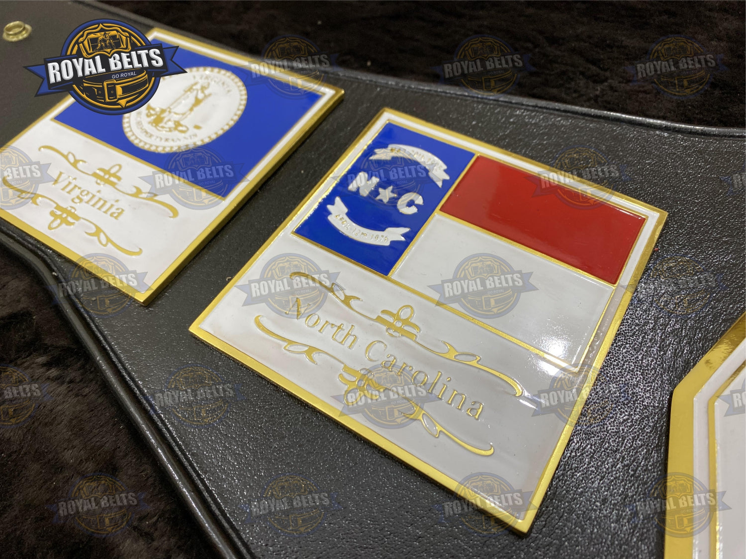 NWA Mid Atlantic Wrestling Championship Title Belt Brass Plated