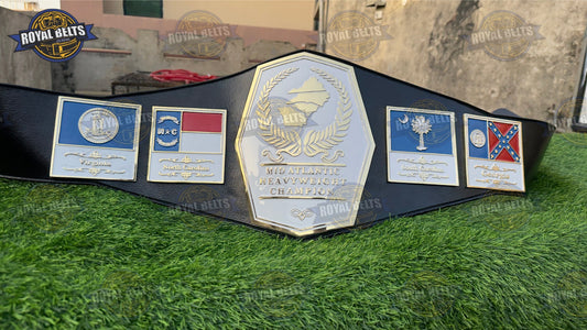 Mid Atlantic Wrestling Championship Title Belt Manufacture by Royal Belts 