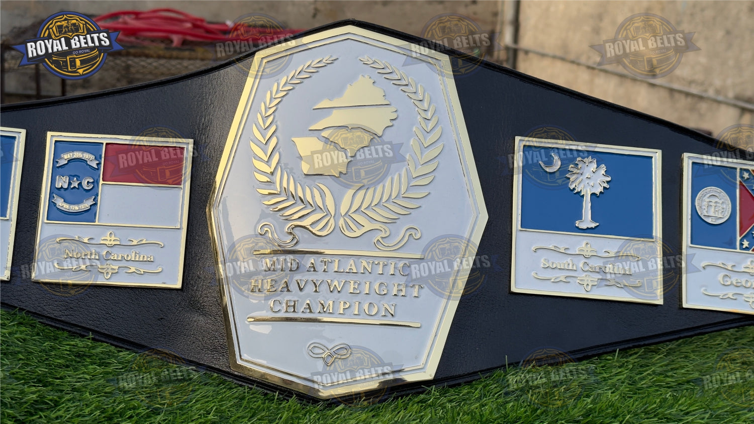 Mid Atlantic wrestling championship belt premium finish