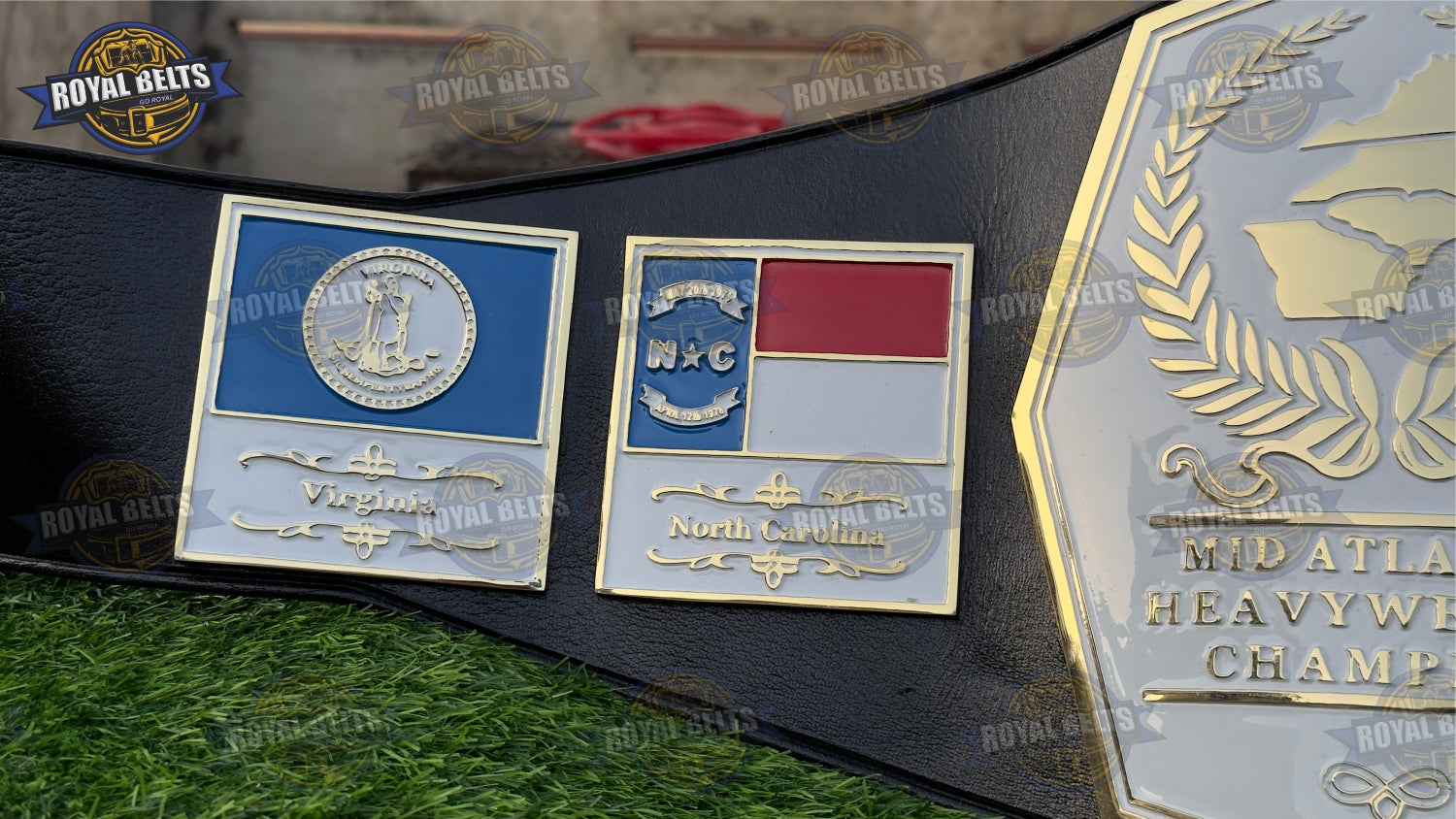 Mid Atlantic wrestling title belt high detail