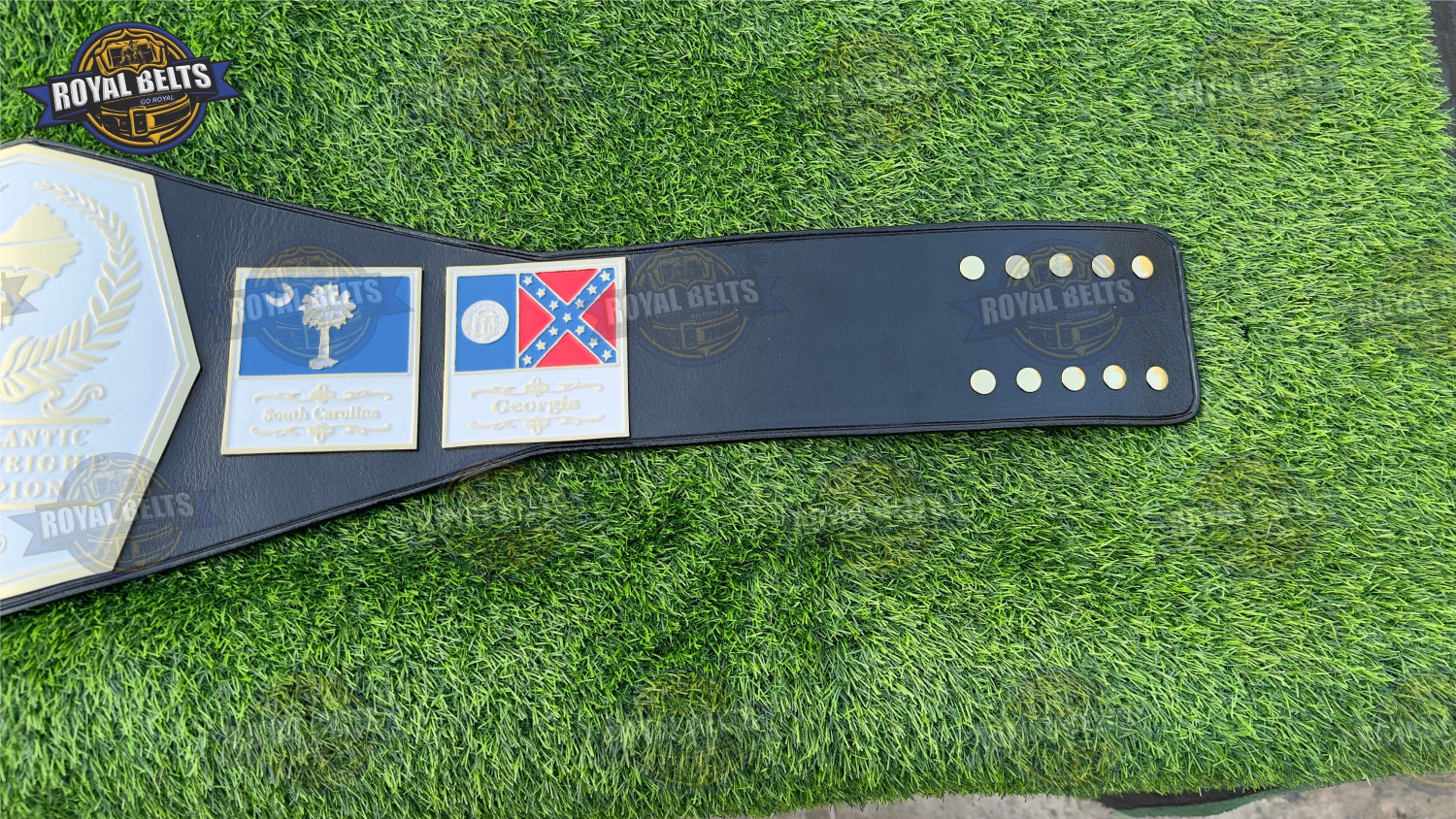 Atlantic championship belt polished metal plates