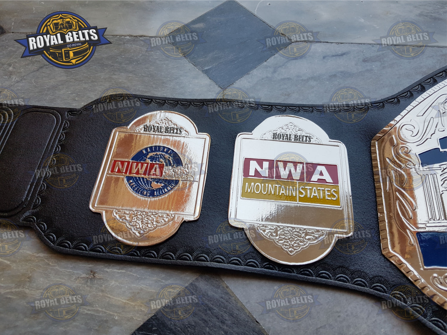 NWA Mountain State Heavyweight Wrestling title Belt Brass Plated