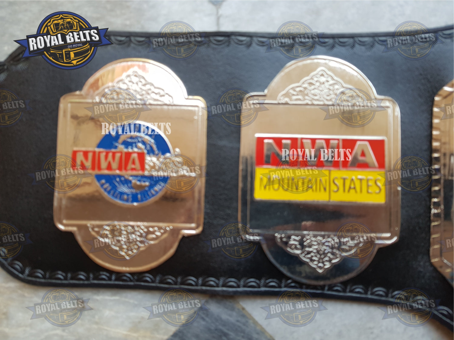 NWA Mountain State Heavyweight Wrestling title Belt Brass Plated