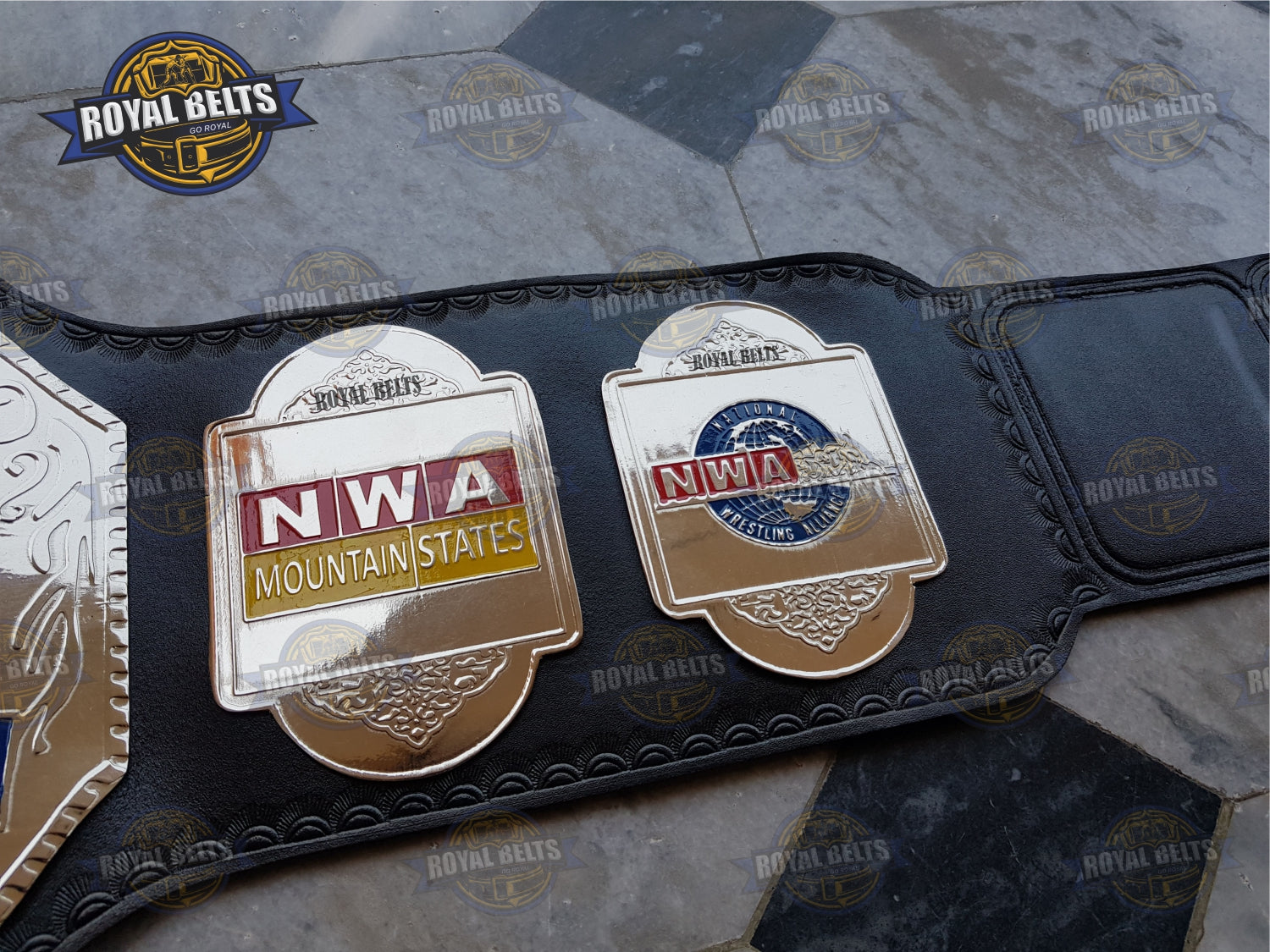 NWA Mountain State Heavyweight Wrestling title Belt Brass Plated