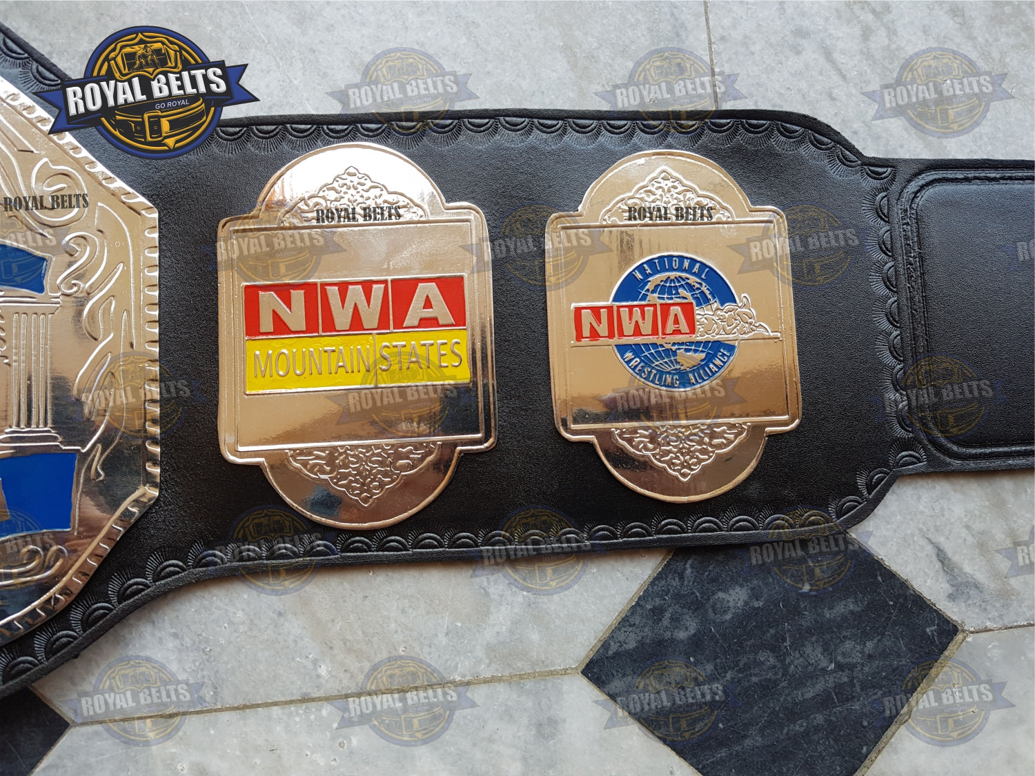 NWA Mountain State Heavyweight Wrestling title Belt Brass Plated