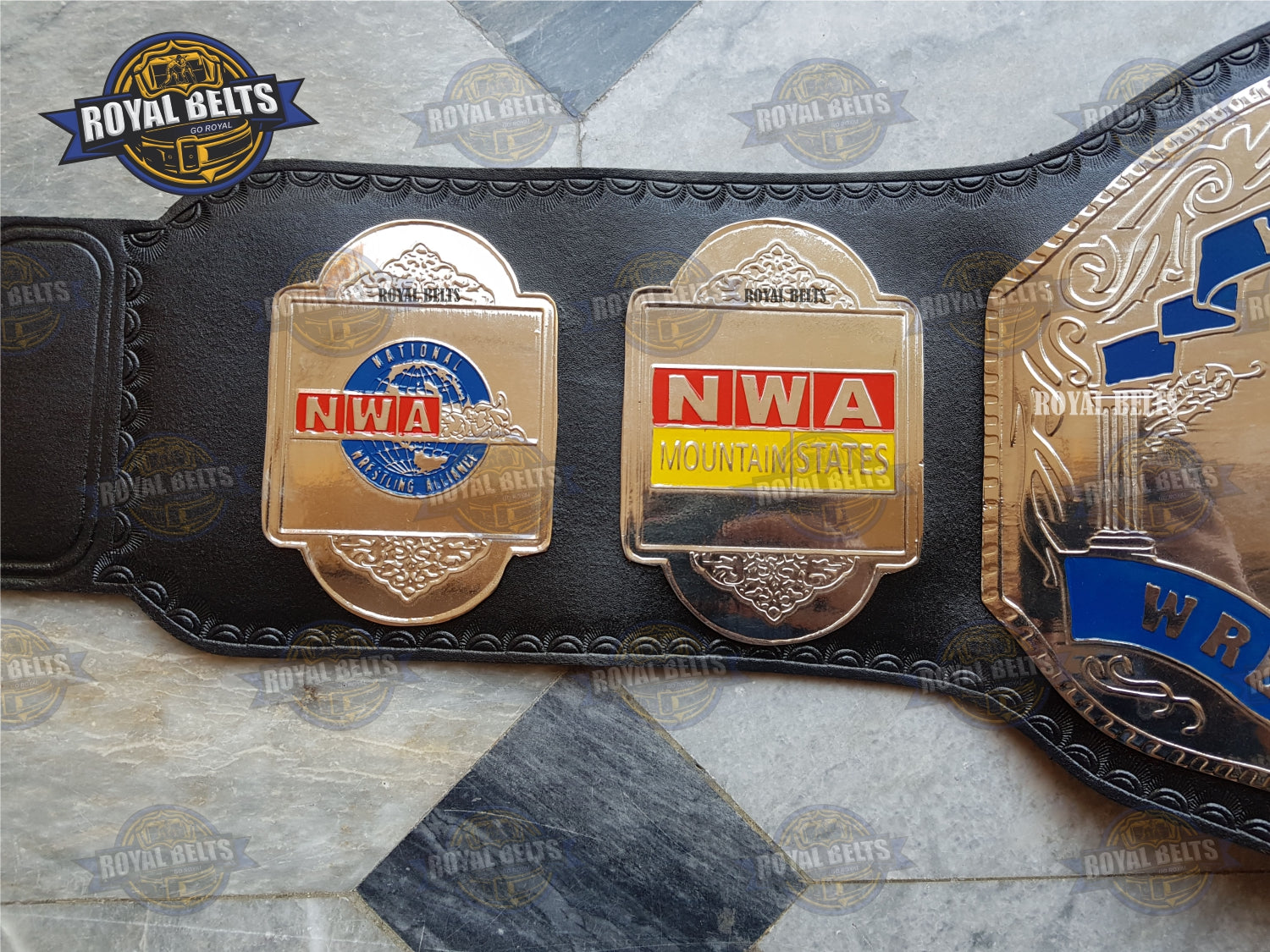 NWA Mountain State Heavyweight Wrestling title Belt Brass Plated