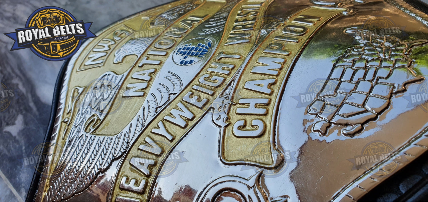 NWA National Wrestling Championship Title Zinc Plated