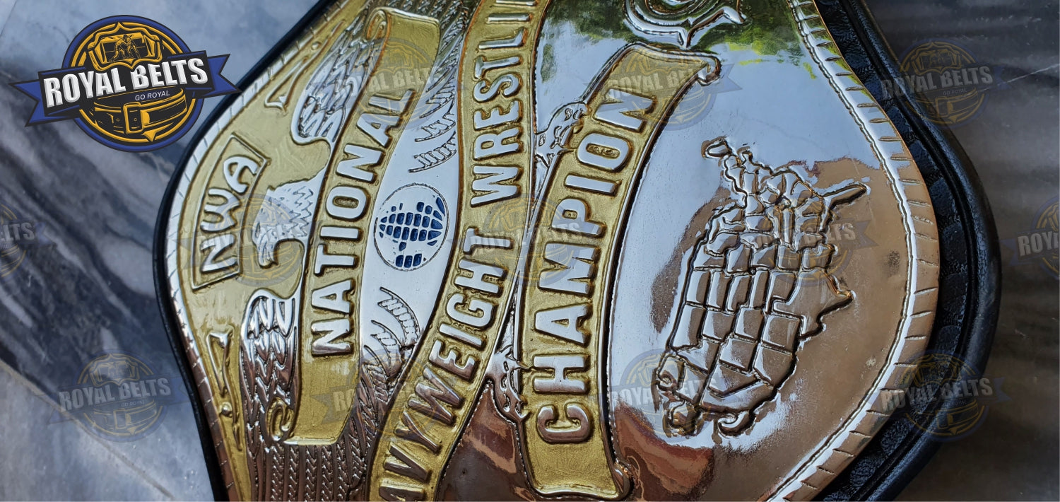 NWA National Wrestling Championship Title Zinc Plated