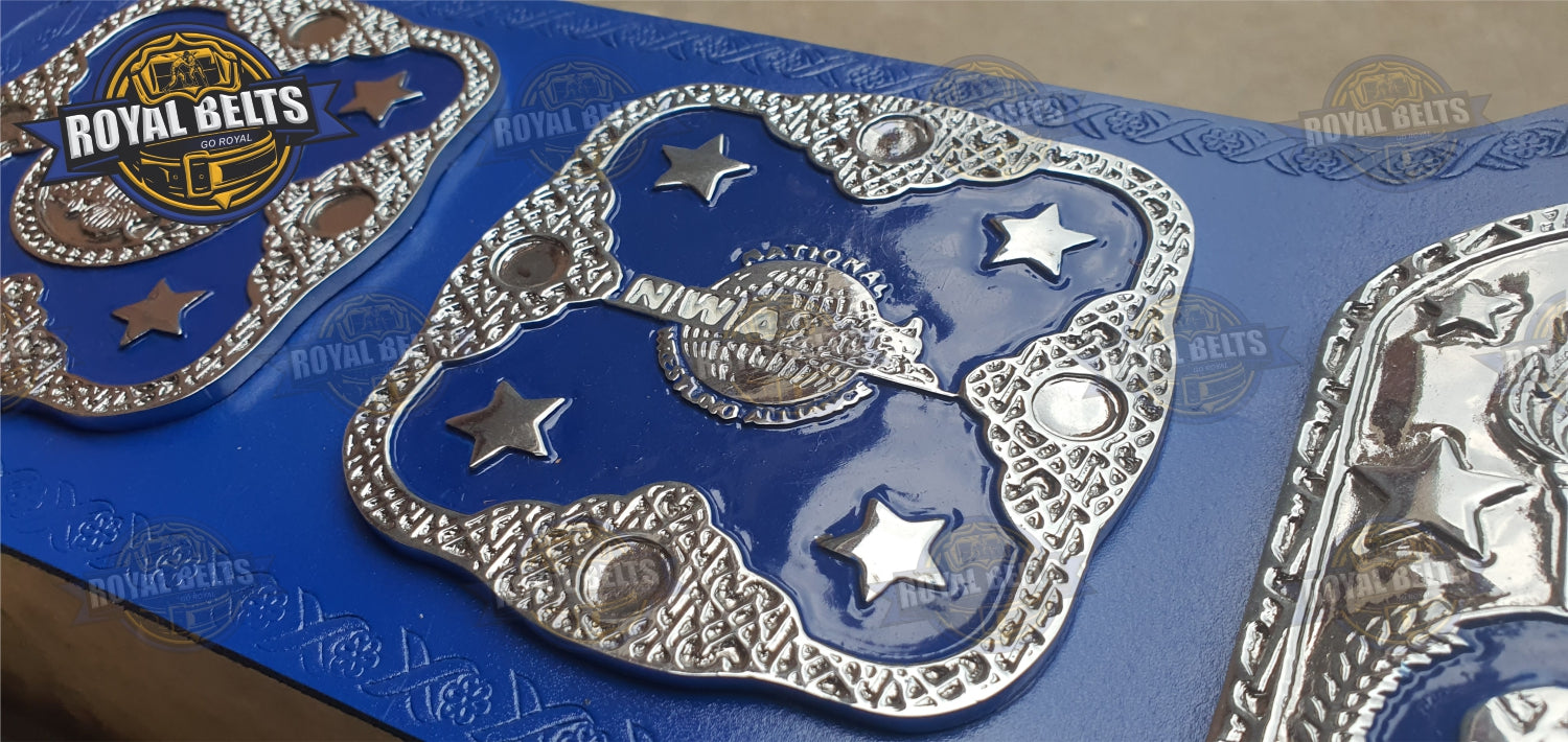 NWA National Wrestling championship Title Belt Brass Plated
