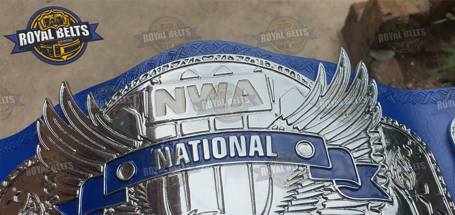 NWA National Wrestling championship Title Belt Brass Plated