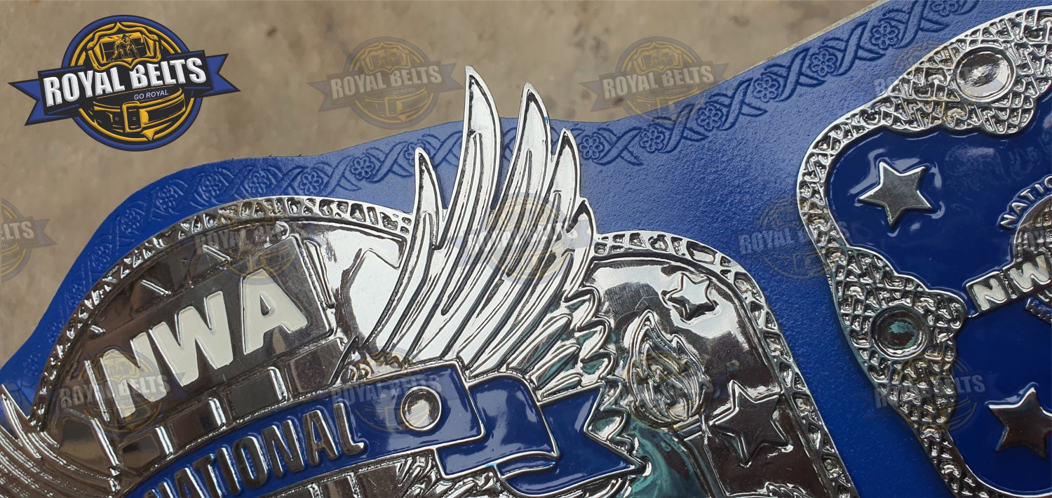 NWA National Wrestling championship Title Belt Brass Plated