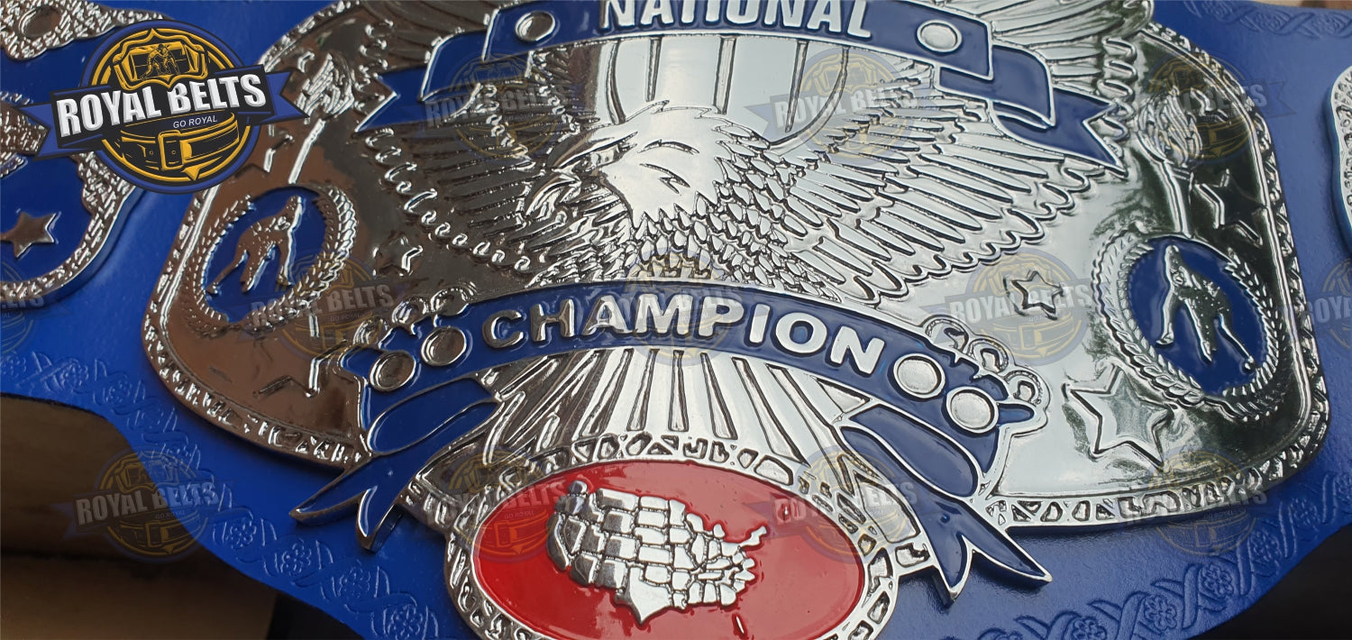 NWA National Wrestling championship Title Belt Brass Plated