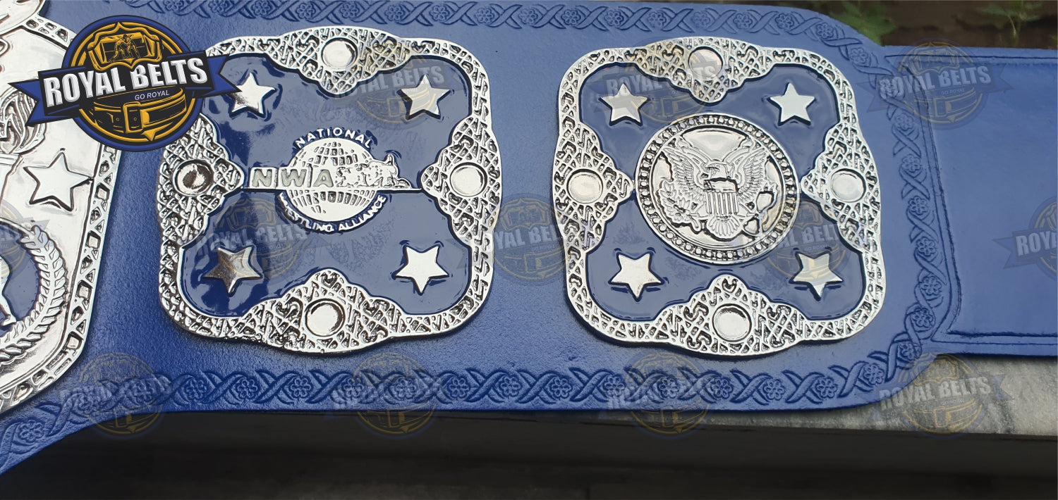 NWA National Wrestling championship Title Belt Brass Plated