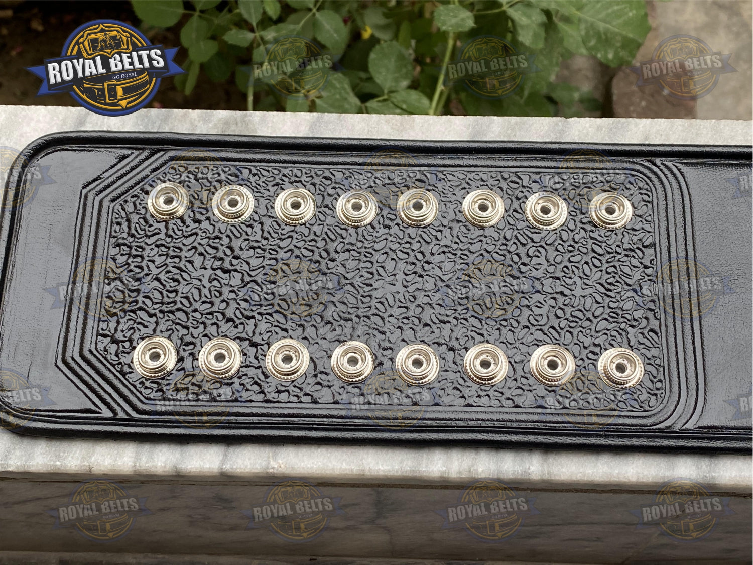 NWA PNW Heavyweight Title Belt raised lettering, polished chrome tone, adjustable snaps