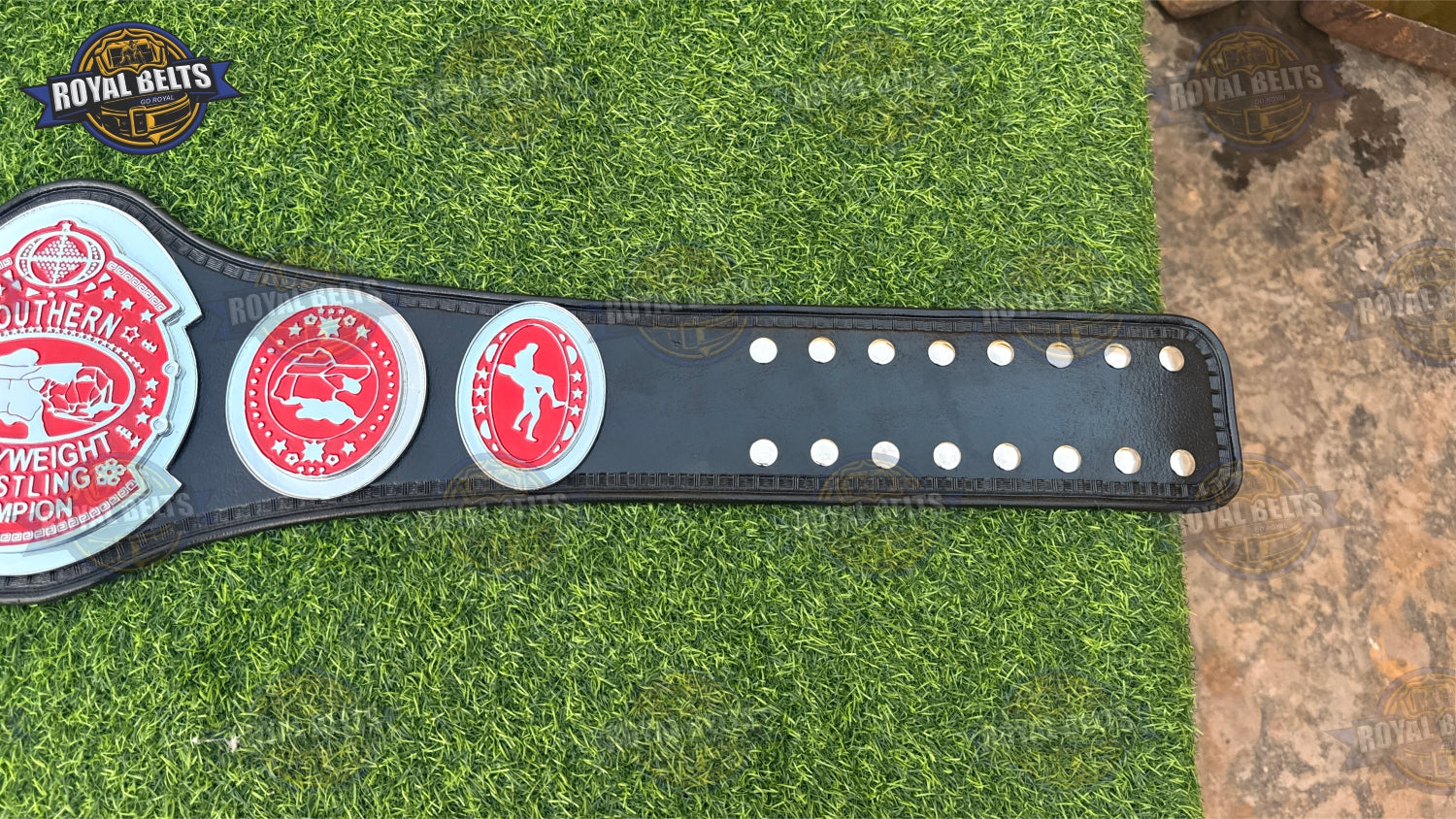 NWA SOUTHERN Heavyweight Championship Belt layered plates with bold engraved artwork