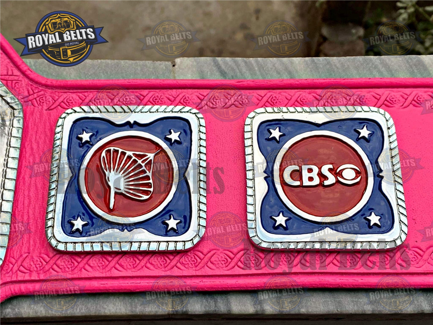 NWA Television Heavyweight Title Belt precision engraved center plate and smooth leather backing