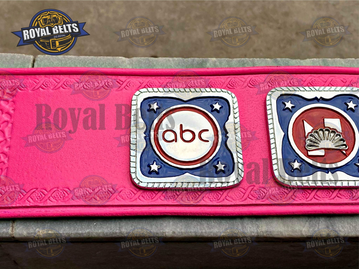 NWA Television Heavyweight Championship Title Belt engraved borders and balanced metal weight