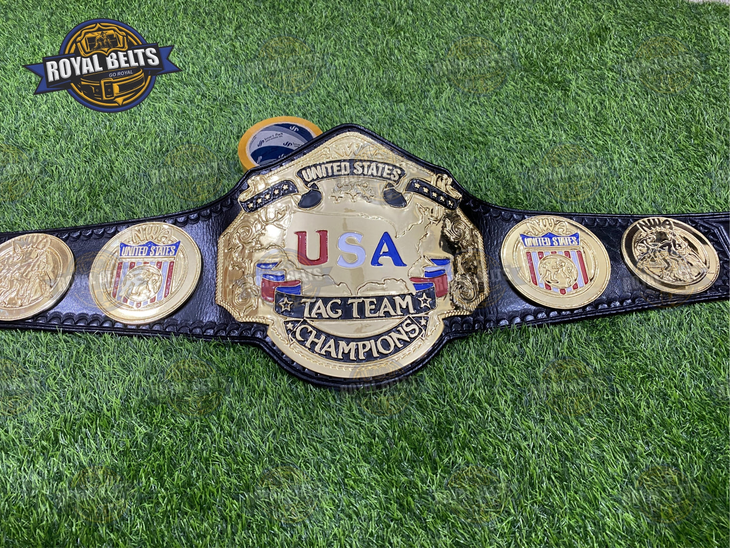 NWA USA Tag Team Championship Title Belt Zinc Plated