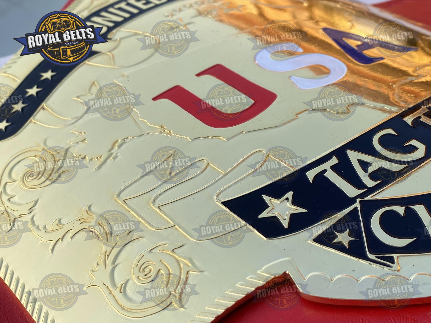 NWA USA Tag Team Wrestling Chmapionship Title Belt Brass Plated