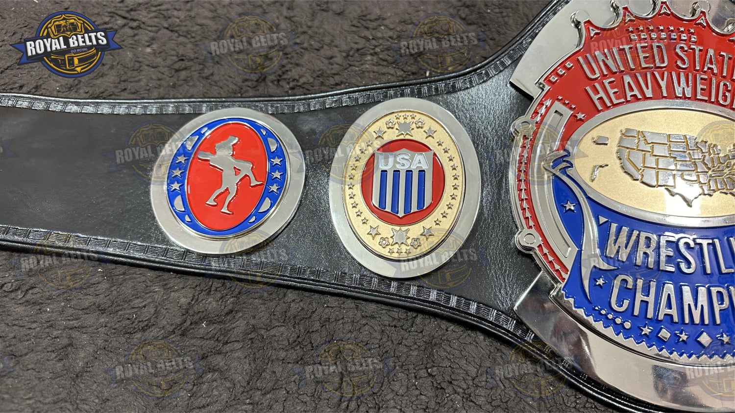 Wrestling Championship Title Belt layered center plate with HD CNC engraving