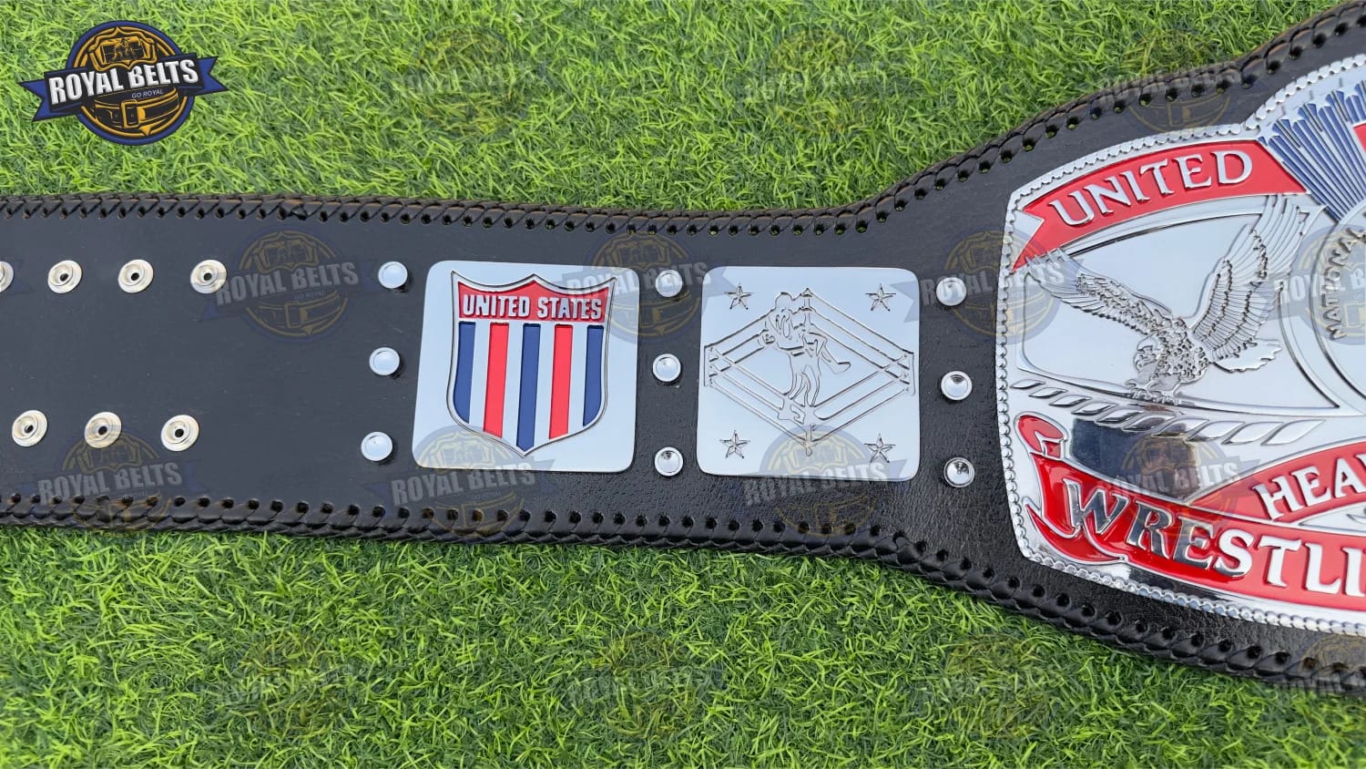 NWA United States Heavyweight Belt HD Replica Chrome Finish