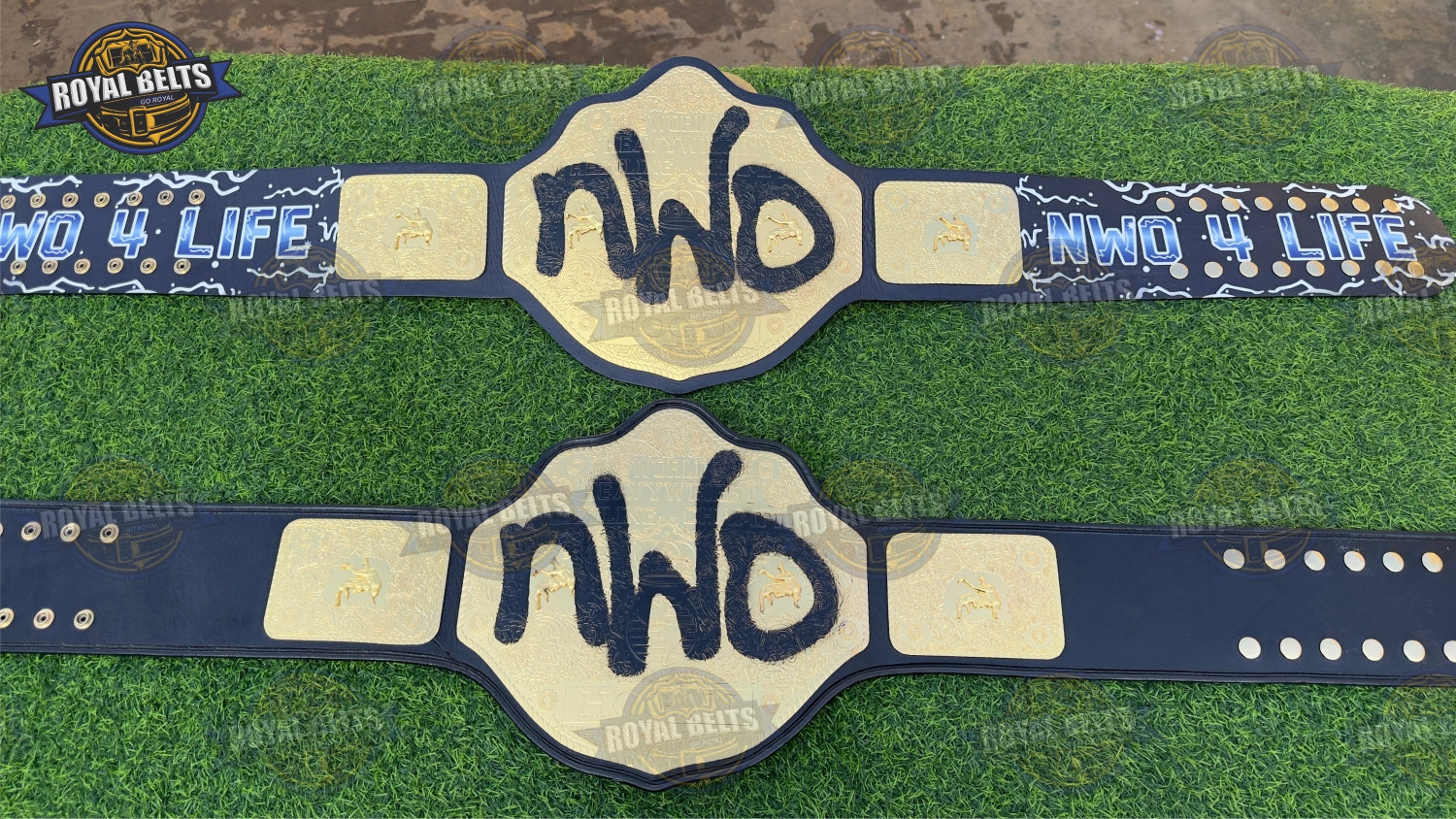 HD CNC nWo Spray Paint WCW Replica Belt with Printed Leather Strap