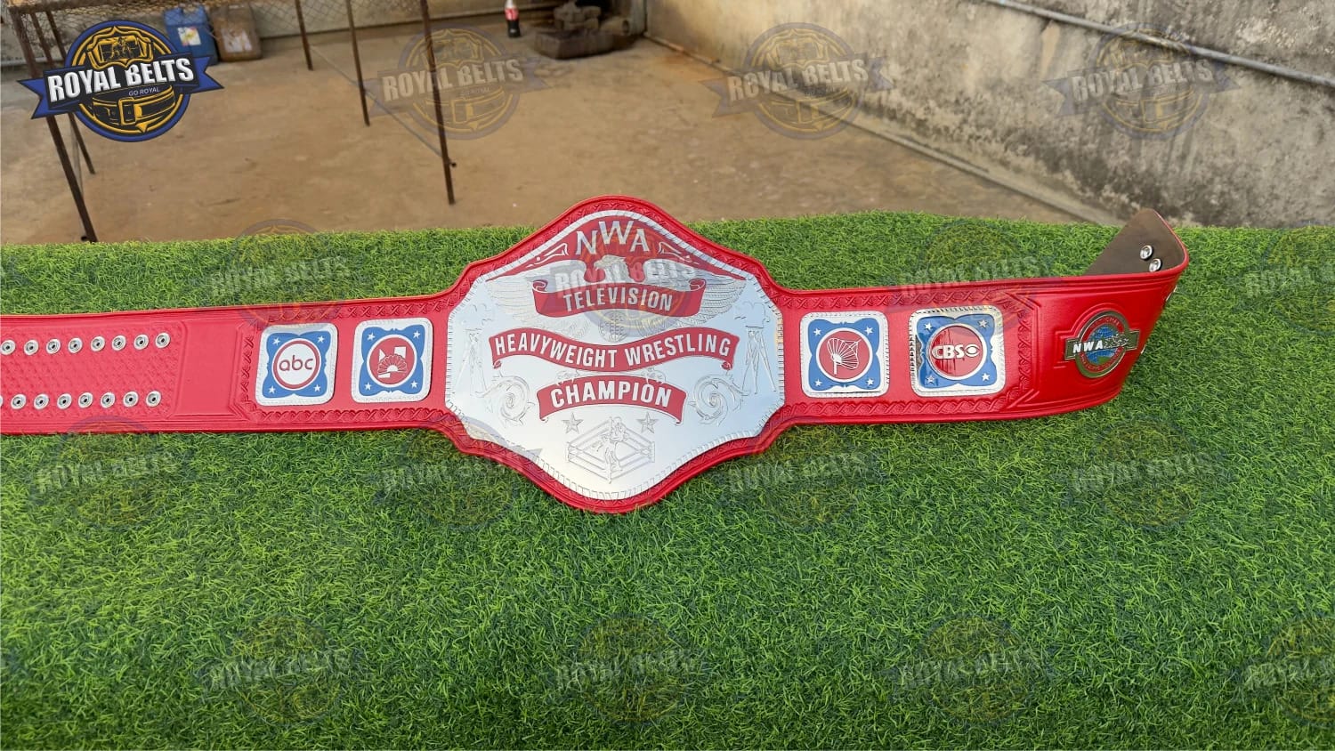 Television championship belt display piece Made by Royal Belts