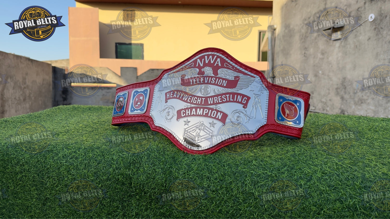 NW Television championship belt fan collectible Designed by Royal Belts 