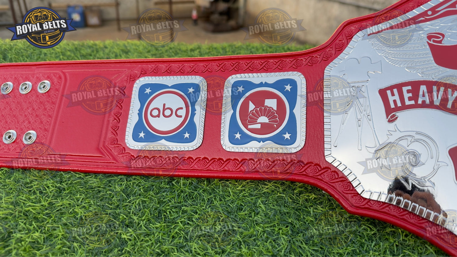 Television Wrestling title belt polished metal plates