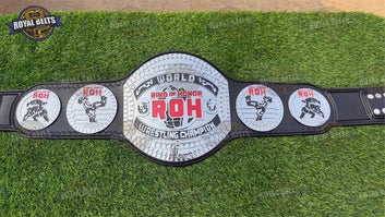 ROH World Heavyweight Championship title belt new design with premium leather strap Made by Royal Belts
