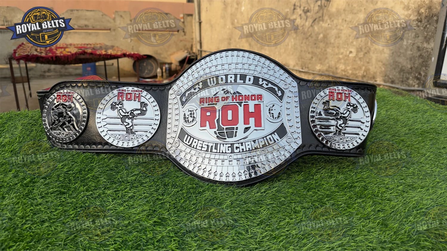 ROH World Heavyweight Championship belt new edition with polished metal plates Designed by Royal Belts 